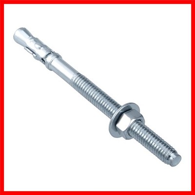 25 PCS 1/2 x 6 Inch Wedge Anchor Bolts Zinc-Plated for Concrete Industrial