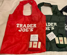 NWT! Trader Joe's Red & Green Set: Micro Totes & Grocery Bags - 4 pc