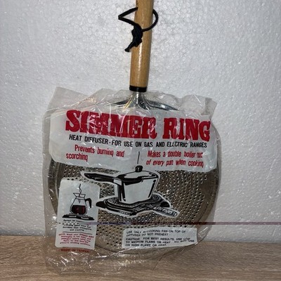 Stove Top Metal Simmer Ring 8 Inch Heat Diffuser For Gas And Electric Ranges NIB