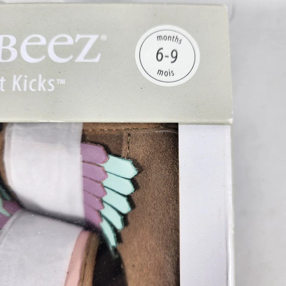 Robeez первый удары бахрома кожаный ботинок размер 6-9 месяцев Baby девочки/мальчика новый - Изображение 4 из 4