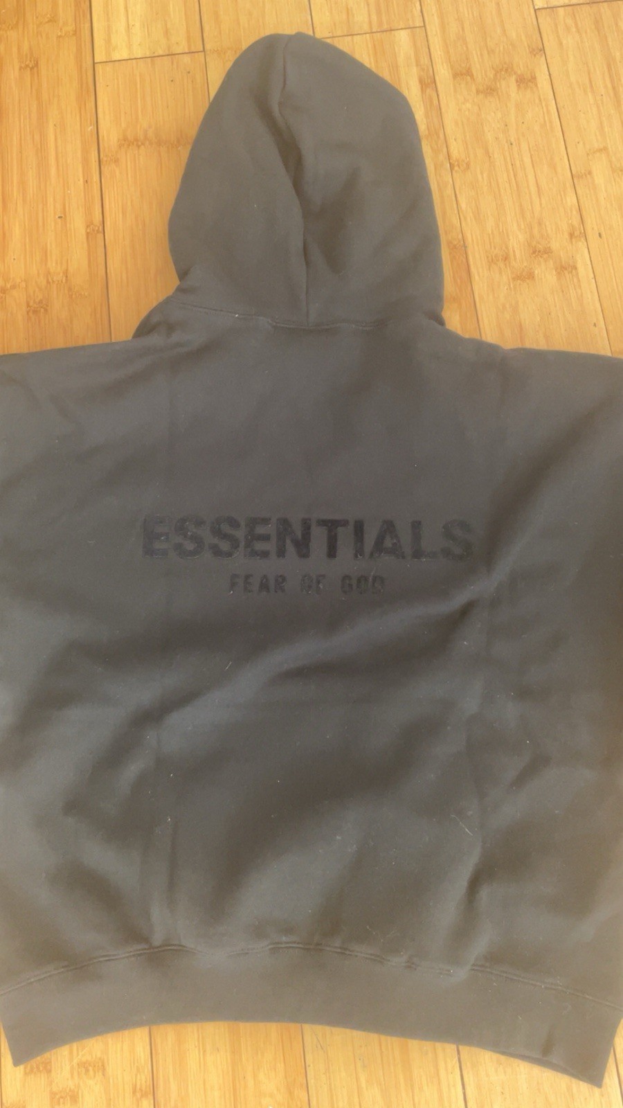 Fear of God Essentials SS22 Cotton Pullover Hoodie for Men - Black, Medium image 2