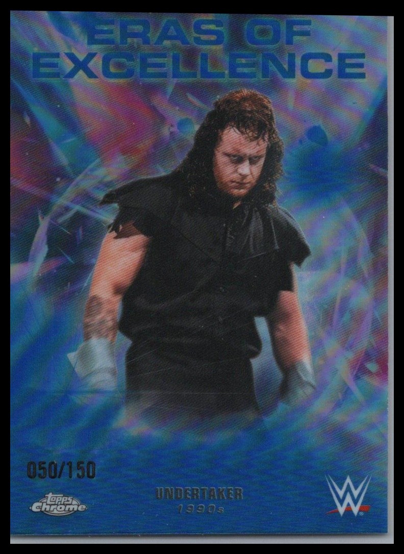 2026 Topps Chrome WWE #ERA-13 Undertaker Eras of Excellence Blue Refractor #/150