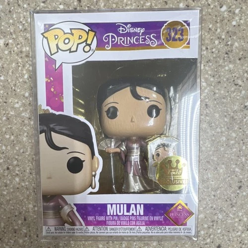 Disney Princess Mulan Funko #323 (Funko Exclusive, Includes Pin) w/ Sleeve