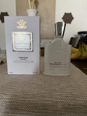 Authentic Creed Silver Mountain Water 3.3oz   With Box & Saks Receipt
