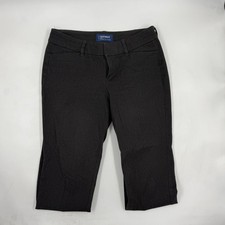 Old Navy Women's Pixie Slim Fit Size 0 Gray Cotton Blend Ankle Straight Pants