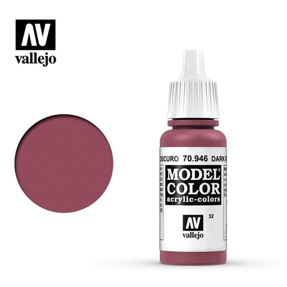 Vallejo 946 Model Colour Dark Red 18ml Paint Dropper Bottle - Image 6
