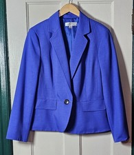 Kasper Blazer Women's 16 Royal Blue CorporateChic Dopamine Contemporary Preppy