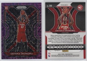 2020-21 Panini Prizm Fast Break Purple Prizm /75 Onyeka Okongwu #260 Rookie RC