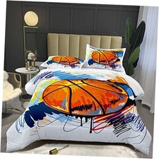 3D Hand Drawn Basketball Sports Comforter Set for Teen Boys,Kids Full 4008