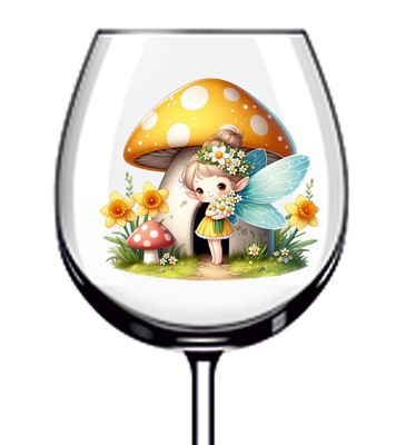 12x Aquarell Frühlingsfee Vinyl Aufkleber Abziehbild Becher Weinglas Flasche Tasse