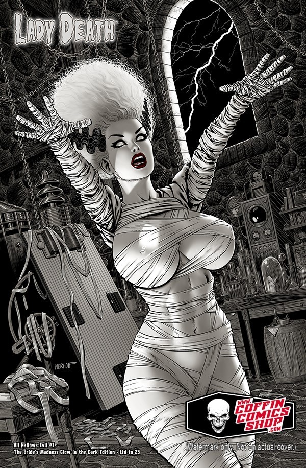 Lady Death All Hallows Evil #1 Matt Merhoff The Bride's Madness Glow-in-the-Dark