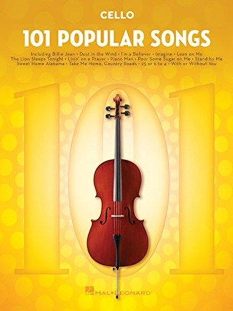 101 Popular Songs For Cello by Hal Leonard Publishing Corporation (Book)