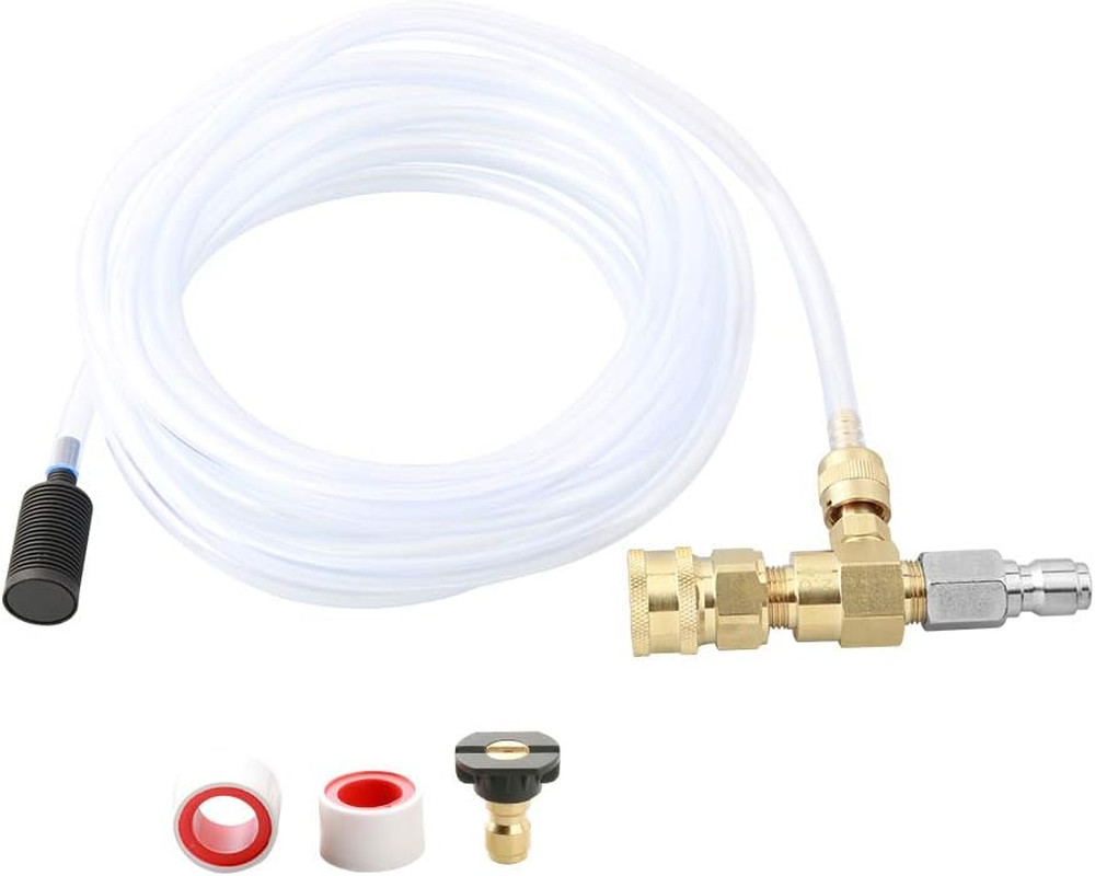 Chemical Injector Kit for High Pressure Washer, 4000 PSI Adjustable Soap Dispens