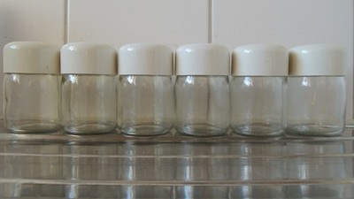 6 Krups Gläser 1 Satz für Joghurette electronic Typ 237 Weiß