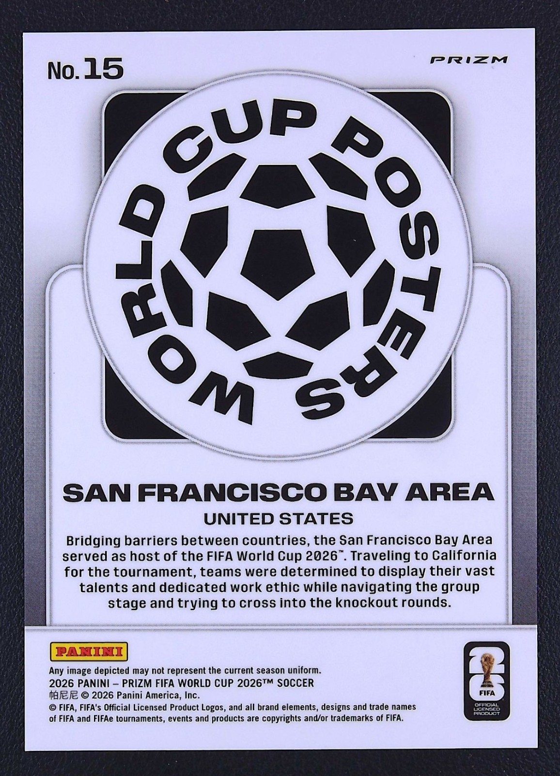 2026 Panini Prizm FIFA World Cup Host City Posters San Francisco Bay Area #15 view 2