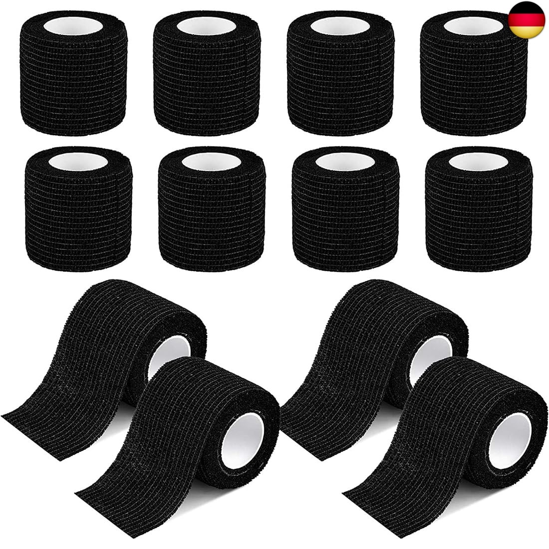 12 Rollen Selbstklebender Verband, 5cm x4.5m Pflaster Rolle Verbandsmaterial,