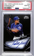 2021 Topps Chrome Black #CBA-AB Adrian Beltre PSA 10 GEM MINT Auto Rangers 