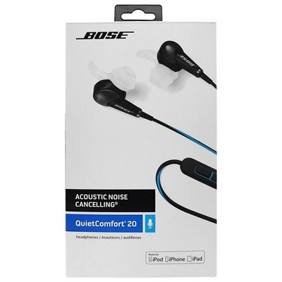New Sealed Bose QuietComfort 20 Noise Cancelling Headphones For iOS - Black