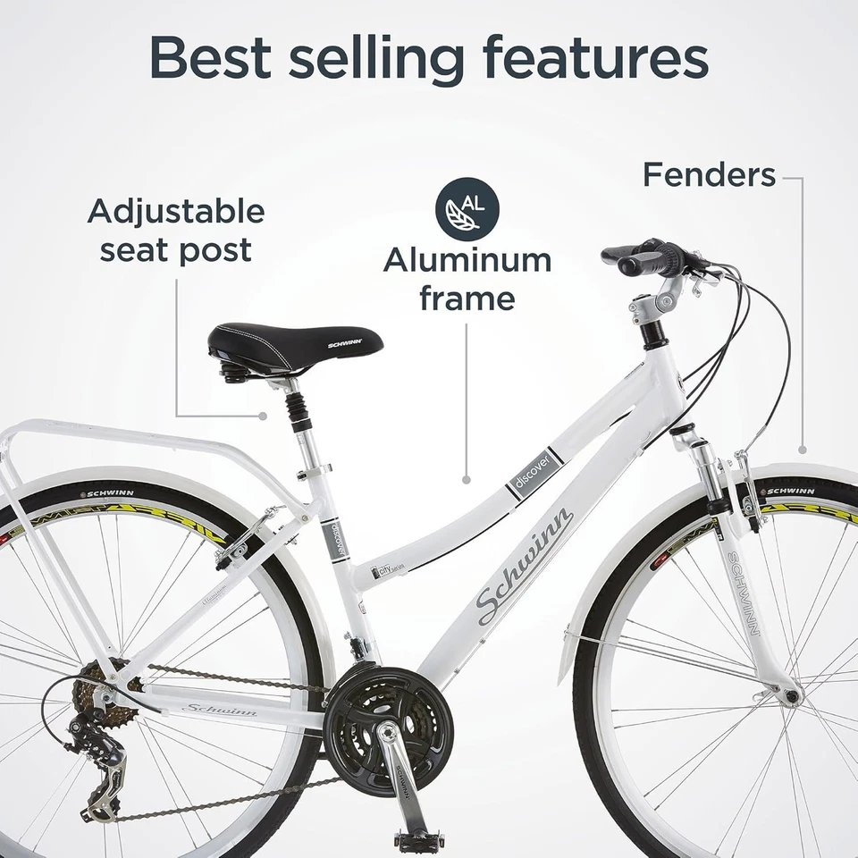 Schwinn Discover Hybrid Bike, 21 Speed, 28-Inch Wheels, Rear - Scratch & Dent - Image 2 of 4