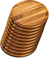 Kesper Fleischteller 10Er Set 30Cm Akazienholz Fsc-Zertifiziert Vielseitig Einse
