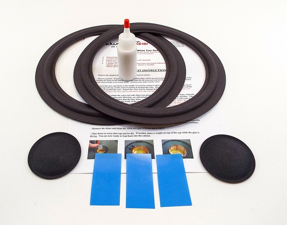 Bose 501 10-Inch Woofer Refoam Repair Kit with Shims and Dust Caps  