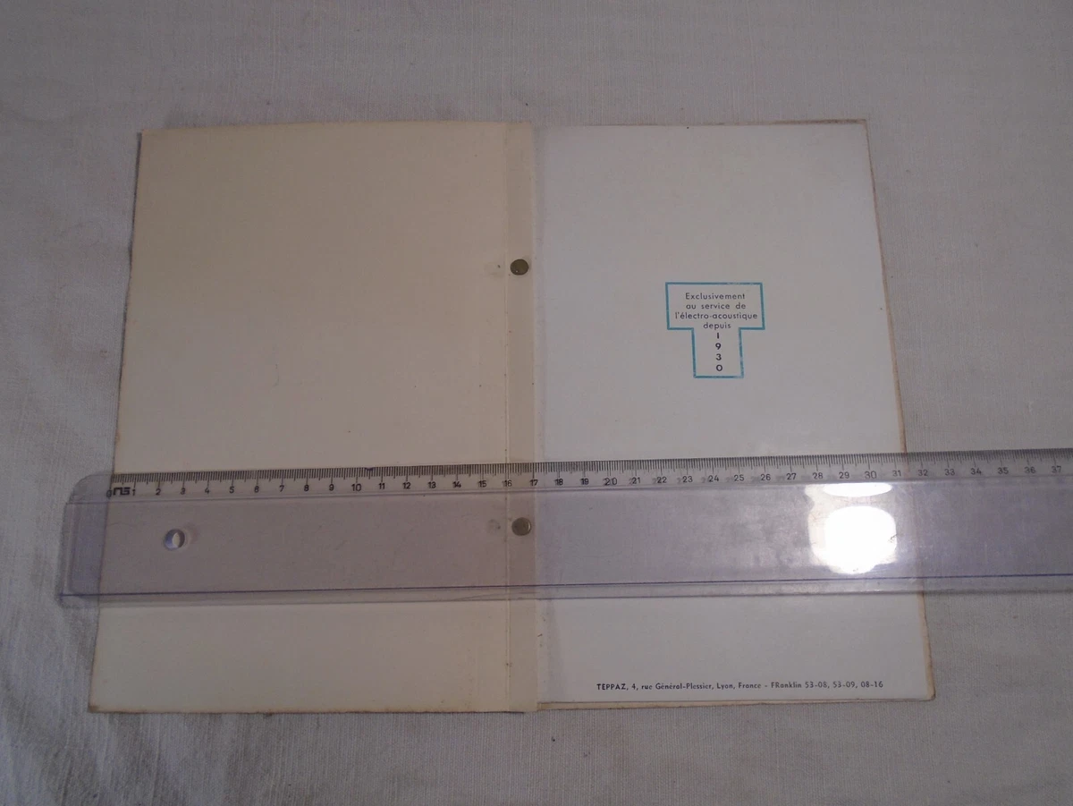TEPPAZ LYON CATALOGUE AMPLIFICATEURS HAUT PARLEURS MICROPHONES TOURNE DISQUE