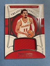 2021-22 Panini National Treasures Treasured Threads Trae Young Patch /99 Hawks