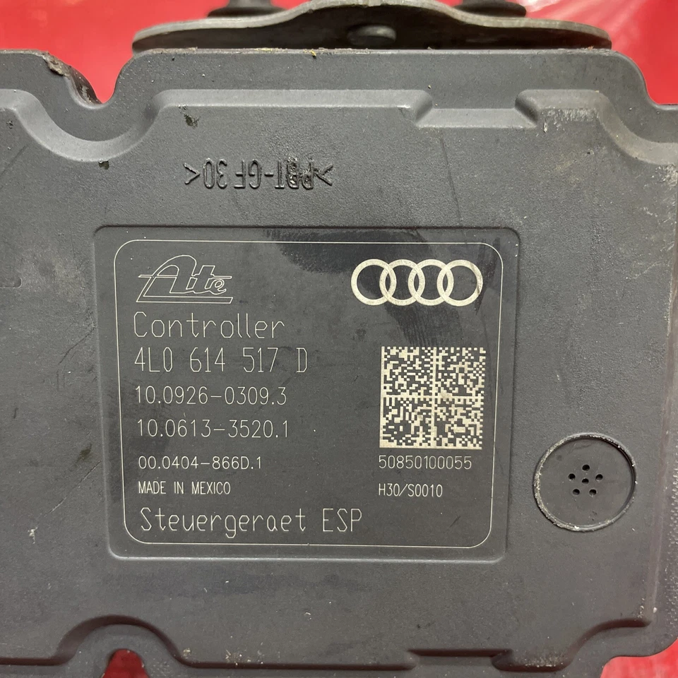 2009 AUDI Q7 4L ABS ГИДРАВЛИЧЕСКИЙ НАСОС МОДУЛЬ УПРАВЛЕНИЯ СПЕРЕДИ 4L0 614 517 A OEM - Изображение 4 из 4