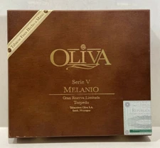 Oliva Serie V Melanio Gran Reserva Limitada Torpedo Wooden Cigar Box 