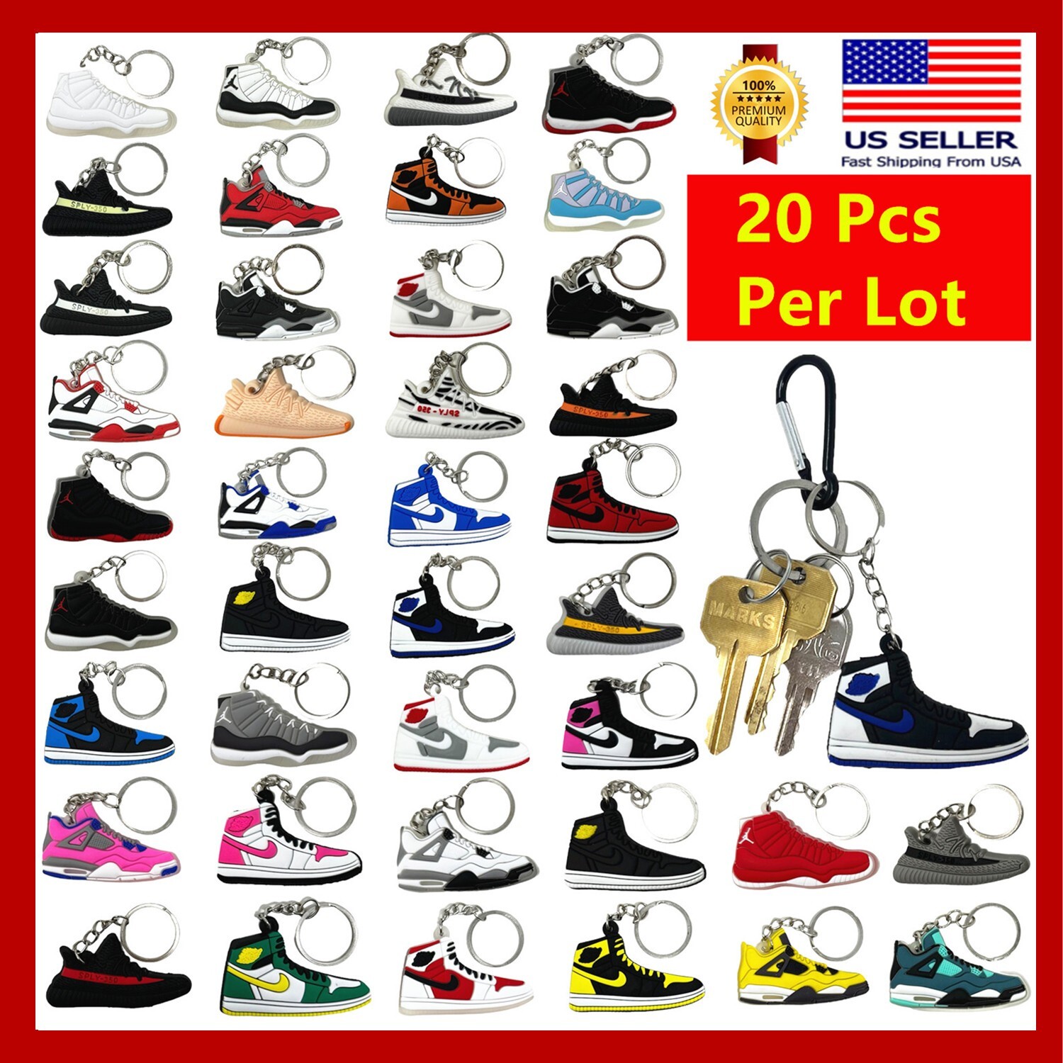 20 portachiavi sneakers 2D Hype Beast