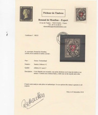 SUISSE N° 13 Ob Avec certificat  Cote 3000,00 Euros
