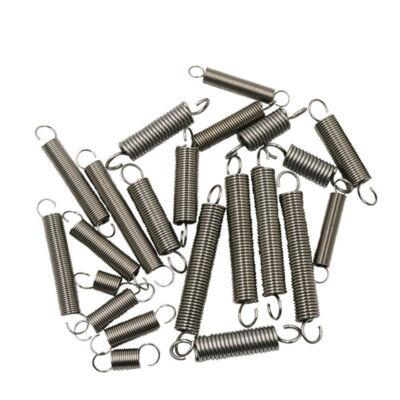 10pcs Wire Diameter 0.5mm 0.6mm Stainless Steel Tension Spring With O Hook Extension Spring Length 20mm To 80mm