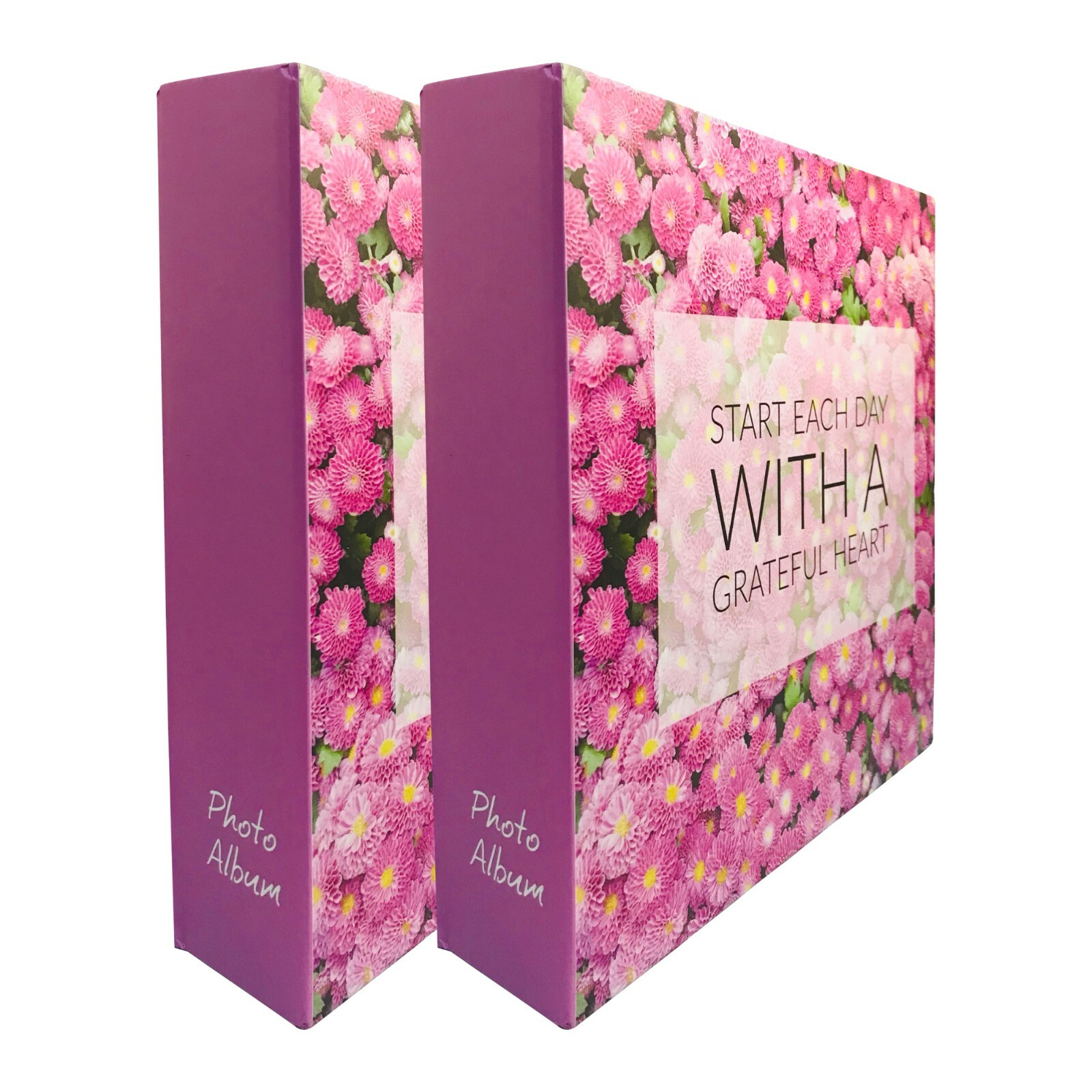 Photo Album Slip in 4x6 Case Memo Vintage Flower Design Hold Upto 208 Photo x 2