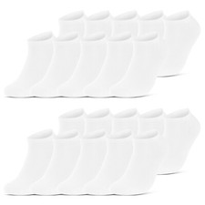 Sneaker Socken Herren Damen (10 bis 50 Paar) Schwarz Weiß Baumwolle Atmungsaktiv