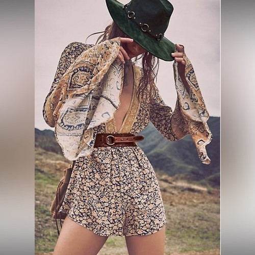 Free people once upon a summertime geblümter Langarm Strampler