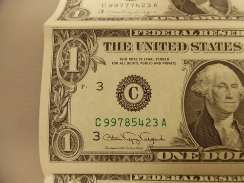 Uncut Sheet of Four (4) $1 One Dollar Bills - Uncirculated Series 1988 A - Picture 7 of 18