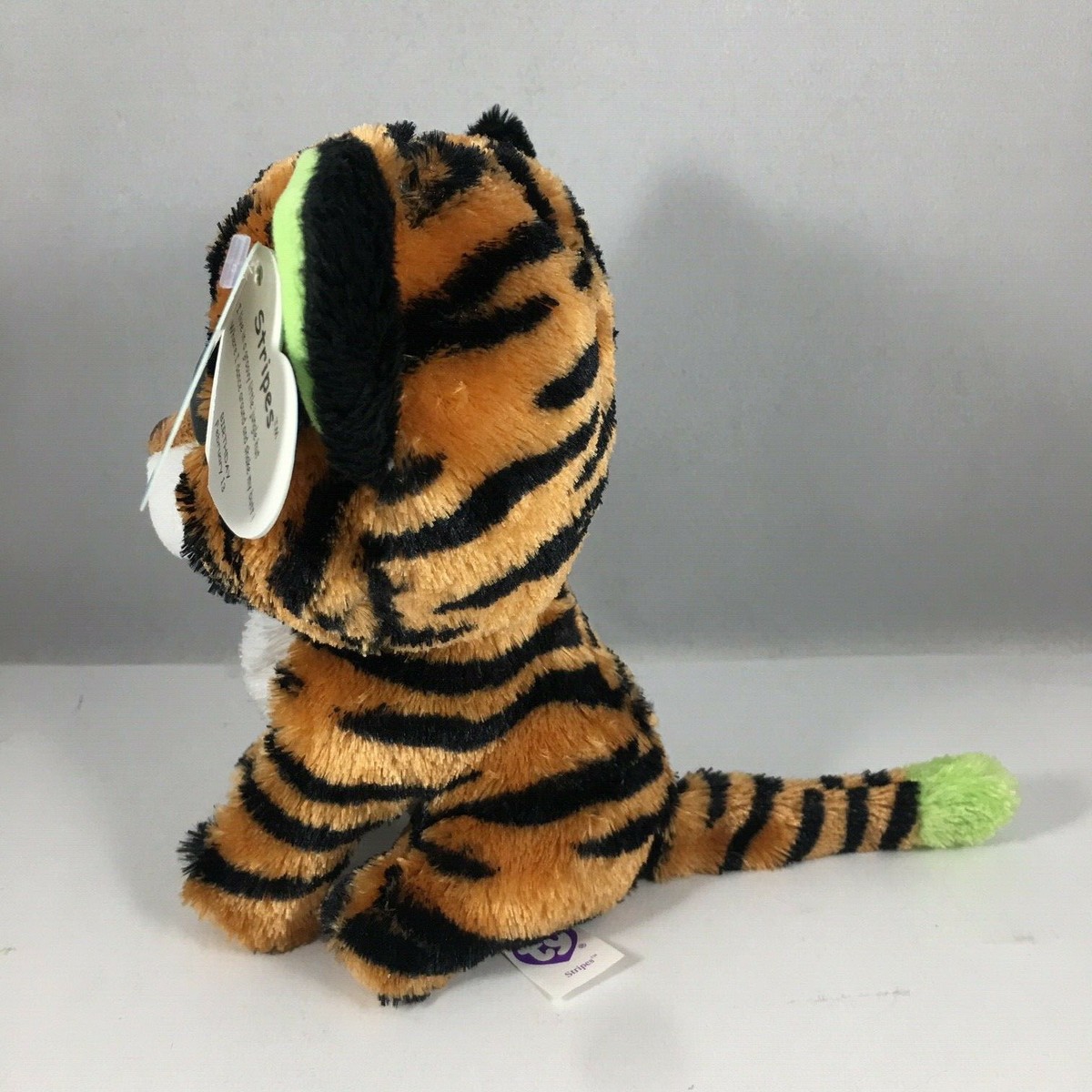 Ty Beanie Boos - STRIPES the Tiger (6 Inch) (Sold Eyes & Purple