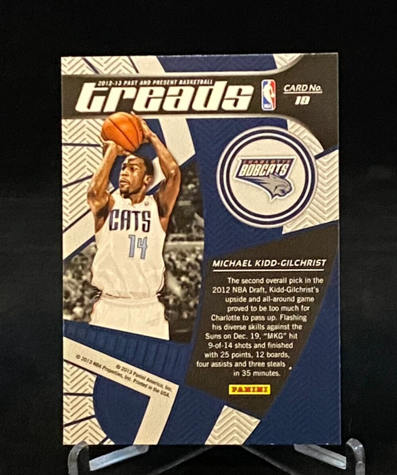 2012-13 Panini Past & Present Treads #19 Rookie Michael Kidd-Gilchrist Bobcats - Image 2 of 2