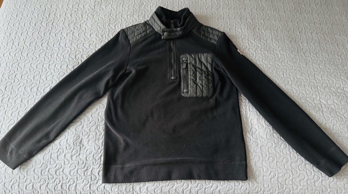 Moncler Ski Fleece Nylon Jacket Maglia Cardigan Nylon 1/4 Zip Size 