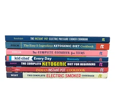 Rockridge Press Cookbook Lot - Instant Pot Ketogenic Smoker Teens & Kids
