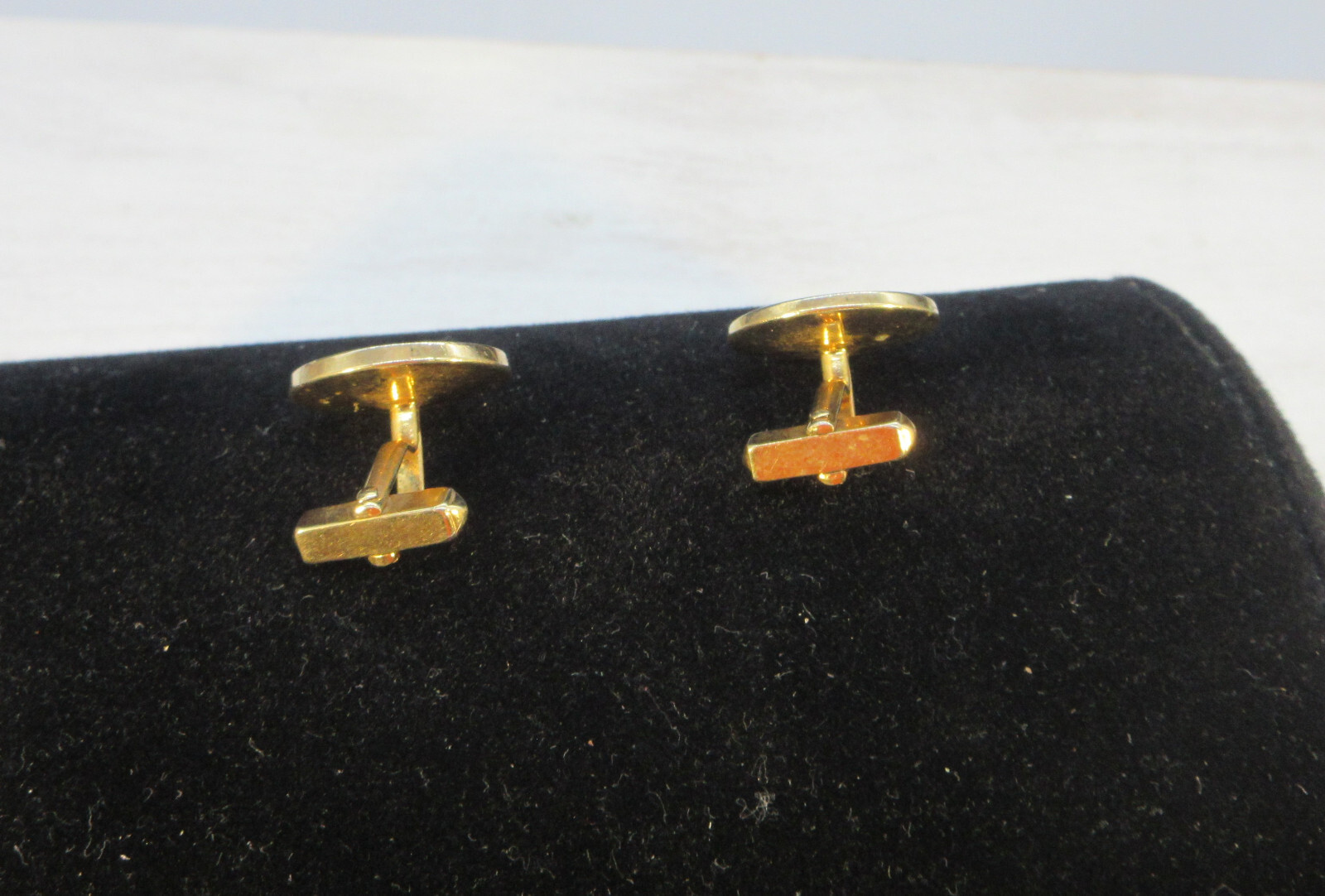 Men’s Vintage Cufflinks Cuff Links Swank Oval Gold Tone eBay