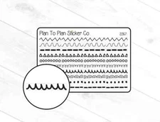 2267~~Doodle Dividers Planner Stickers.