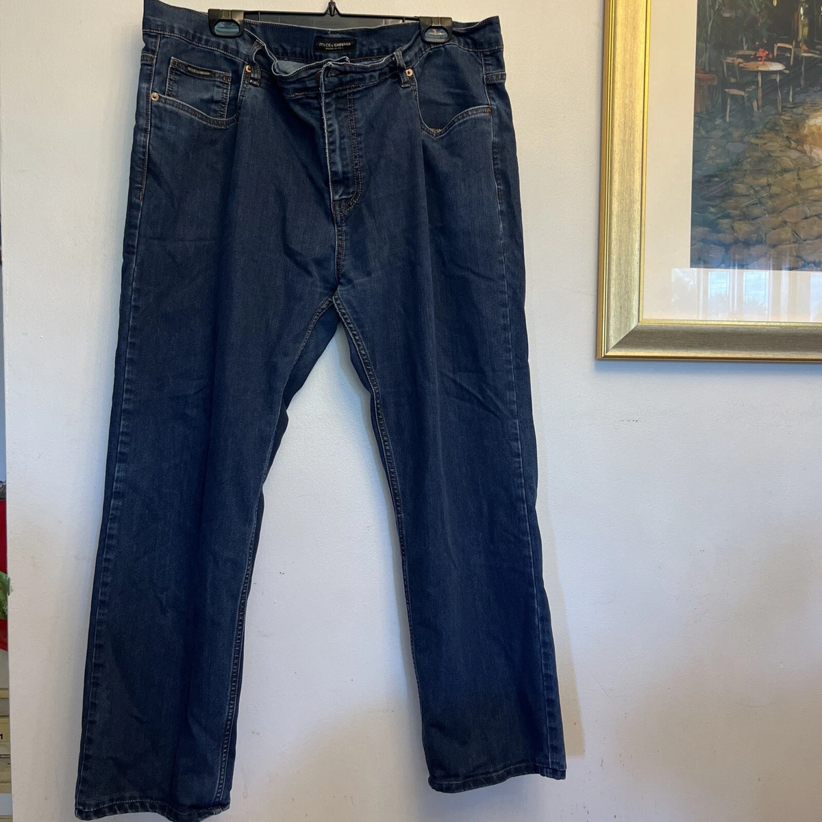 dolce gabbana men denim pants size 42 inseam 28 inches