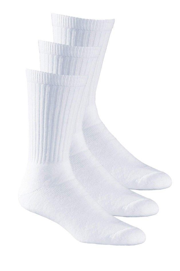 Men White Sports Everyday Work Cotton Ribbed Socks Multipacks Socks Lab