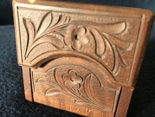 Rare Antique Hand Carved Wooden Austrian Pocket Watch Stand