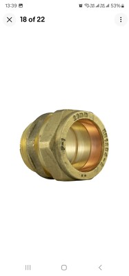 Gerade Klemmkupplung massiv Messing Rohrverschraubung Verbinder 22 mm 