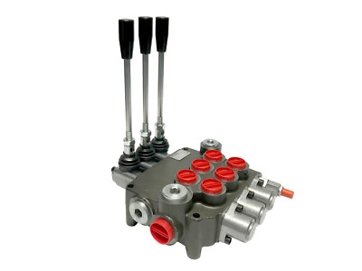 3 Spool Hydraulic Directional Control Valve Open Center 21 GPM 3600 PSI NEW!