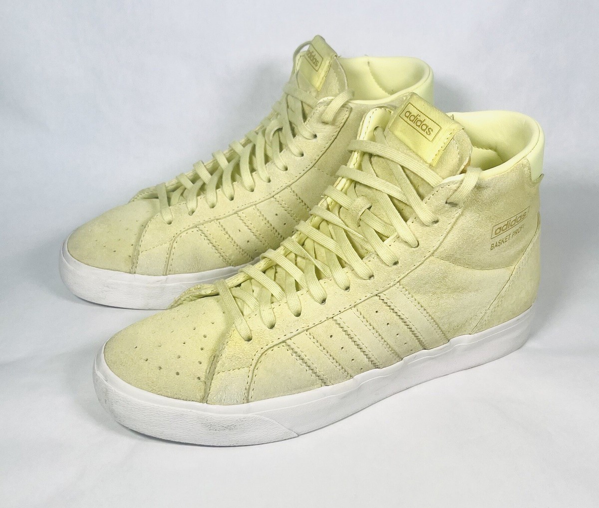 Adidas High Top Basket Profi Women's Yellow Tint Suede