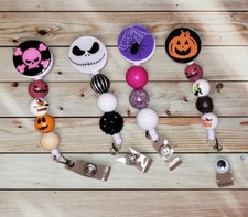 Halloween Badge Reel / Skull / Pumpkin / Spider