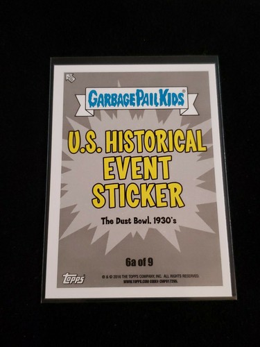 2016 Garbage Pail Kids Air Head Jed 6a American Apple Pie US HISTORICAL EVENT - Picture 2 of 2